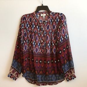 Hayden Long Sleeve sheer blouse